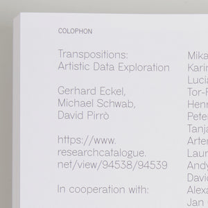 Bokens upphovsmän är Transposition Industries, Gerhard Eckel, Michael Schwab och David Pirró