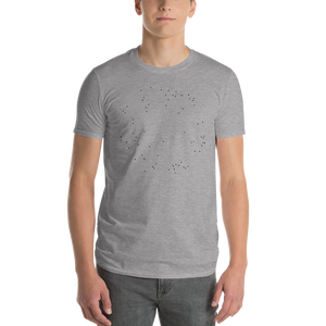 Ekologisk grå t-shirt med mönstret Correlations av Transposition Industries.