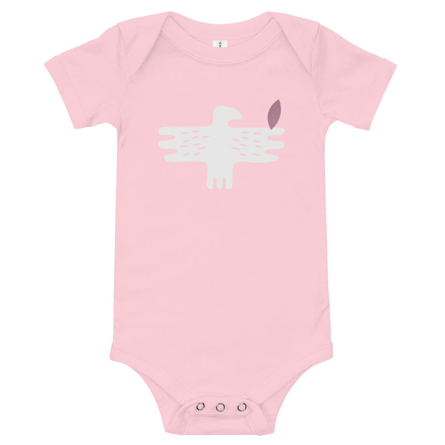 Babybody pink color with white eagle