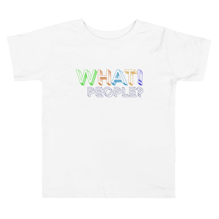 Vit barn T-shirt med färgglad text